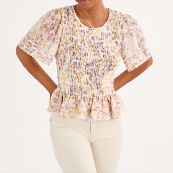 CAbi Tops - Cabi Angel Top #6714 Floral Pattern Medium NWT